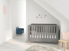 Ліжечко-трансформер IndigoWood Bubble Kit 124,5x63,5cm gray (з додатковим бортиком)